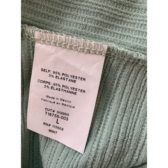 NEW LUSH NORDSTROM Mint Sleeveless Tie Back Criss Cross Tank Top Size L - Picture 3 of 4